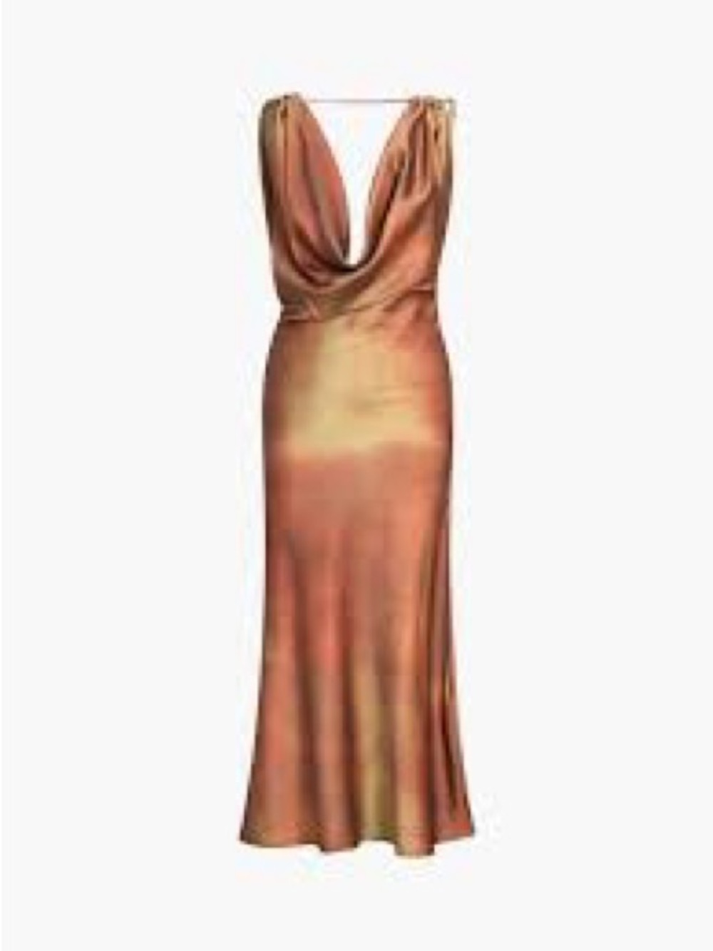 Commense  Satin Slip Dress in Copper Gold